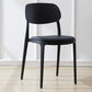 Plastic Scandinavian Living Room Side Chair Matte Finish Open Back Dining Chair Black Leather 1 Piece Clearhalo ' kitchen&dining_furn' 'Dining Chairs' 'Dining Tables & Seating' 'dining_chair' 'furn' 'furn_dining_chair' 'Furniture' 'furniture_dining_chair' 'Kitchen & Dining Furniture' 'kitchen' 4055488