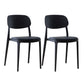 Plastic Scandinavian Living Room Side Chair Matte Finish Open Back Dining Chair Black Leather 2 Piece Set Clearhalo ' kitchen&dining_furn' 'Dining Chairs' 'Dining Tables & Seating' 'dining_chair' 'furn' 'furn_dining_chair' 'Furniture' 'furniture_dining_chair' 'Kitchen & Dining Furniture' 'kitchen' 4055491