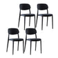 Plastic Scandinavian Living Room Side Chair Matte Finish Open Back Dining Chair Black Leather 4 Piece Set Clearhalo ' kitchen&dining_furn' 'Dining Chairs' 'Dining Tables & Seating' 'dining_chair' 'furn' 'furn_dining_chair' 'Furniture' 'furniture_dining_chair' 'Kitchen & Dining Furniture' 'kitchen' 4055493