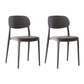 Plastic Scandinavian Living Room Side Chair Matte Finish Open Back Dining Chair Grey Leather 2 Piece Set Clearhalo ' kitchen&dining_furn' 'Dining Chairs' 'Dining Tables & Seating' 'dining_chair' 'furn' 'furn_dining_chair' 'Furniture' 'furniture_dining_chair' 'Kitchen & Dining Furniture' 'kitchen' 4055496