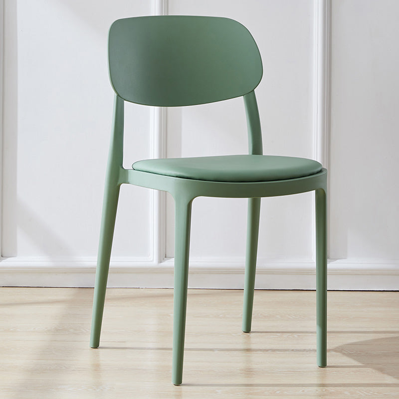 Plastic Scandinavian Living Room Side Chair Matte Finish Open Back Dining Chair Turquoise Leather 1 Piece Clearhalo ' kitchen&dining_furn' 'Dining Chairs' 'Dining Tables & Seating' 'dining_chair' 'furn' 'furn_dining_chair' 'Furniture' 'furniture_dining_chair' 'Kitchen & Dining Furniture' 'kitchen' 4055501