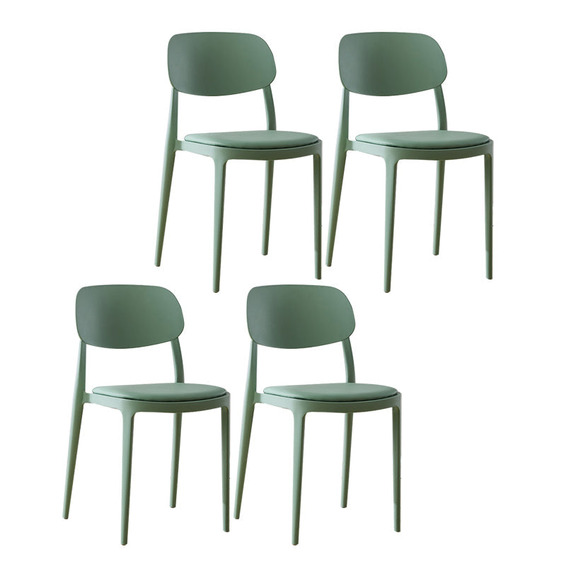Plastic Scandinavian Living Room Side Chair Matte Finish Open Back Dining Chair Turquoise Leather 4 Piece Set Clearhalo ' kitchen&dining_furn' 'Dining Chairs' 'Dining Tables & Seating' 'dining_chair' 'furn' 'furn_dining_chair' 'Furniture' 'furniture_dining_chair' 'Kitchen & Dining Furniture' 'kitchen' 4055503