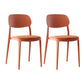 Plastic Scandinavian Living Room Side Chair Matte Finish Open Back Dining Chair Orange Leather 2 Piece Set Clearhalo ' kitchen&dining_furn' 'Dining Chairs' 'Dining Tables & Seating' 'dining_chair' 'furn' 'furn_dining_chair' 'Furniture' 'furniture_dining_chair' 'Kitchen & Dining Furniture' 'kitchen' 4055511