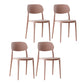 Plastic Scandinavian Living Room Side Chair Matte Finish Open Back Dining Chair Pink Plastic & Acrylic 4 Piece Set Clearhalo ' kitchen&dining_furn' 'Dining Chairs' 'Dining Tables & Seating' 'dining_chair' 'furn' 'furn_dining_chair' 'Furniture' 'furniture_dining_chair' 'Kitchen & Dining Furniture' 'kitchen' 4055515