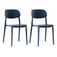 Plastic Scandinavian Living Room Side Chair Matte Finish Open Back Dining Chair Blue Plastic & Acrylic 2 Piece Set Clearhalo ' kitchen&dining_furn' 'Dining Chairs' 'Dining Tables & Seating' 'dining_chair' 'furn' 'furn_dining_chair' 'Furniture' 'furniture_dining_chair' 'Kitchen & Dining Furniture' 'kitchen' 4055520