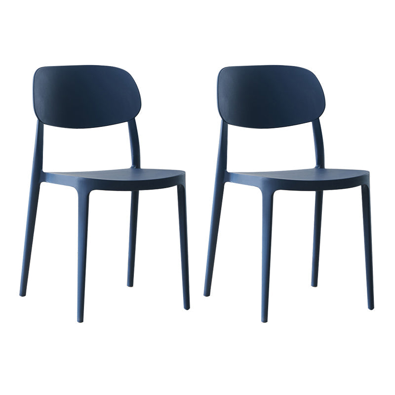 Plastic Scandinavian Living Room Side Chair Matte Finish Open Back Dining Chair Blue Plastic & Acrylic 2 Piece Set Clearhalo ' kitchen&dining_furn' 'Dining Chairs' 'Dining Tables & Seating' 'dining_chair' 'furn' 'furn_dining_chair' 'Furniture' 'furniture_dining_chair' 'Kitchen & Dining Furniture' 'kitchen' 4055520