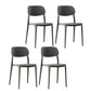 Plastic Scandinavian Living Room Side Chair Matte Finish Open Back Dining Chair Grey Plastic & Acrylic 4 Piece Set Clearhalo ' kitchen&dining_furn' 'Dining Chairs' 'Dining Tables & Seating' 'dining_chair' 'furn' 'furn_dining_chair' 'Furniture' 'furniture_dining_chair' 'Kitchen & Dining Furniture' 'kitchen' 4055527