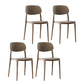 Plastic Scandinavian Living Room Side Chair Matte Finish Open Back Dining Chair Brown Plastic & Acrylic 4 Piece Set Clearhalo ' kitchen&dining_furn' 'Dining Chairs' 'Dining Tables & Seating' 'dining_chair' 'furn' 'furn_dining_chair' 'Furniture' 'furniture_dining_chair' 'Kitchen & Dining Furniture' 'kitchen' 4055530