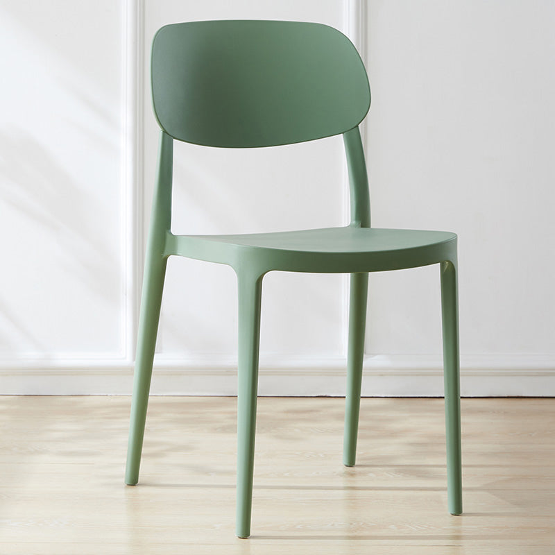 Plastic Scandinavian Living Room Side Chair Matte Finish Open Back Dining Chair Turquoise Plastic & Acrylic 1 Piece Clearhalo ' kitchen&dining_furn' 'Dining Chairs' 'Dining Tables & Seating' 'dining_chair' 'furn' 'furn_dining_chair' 'Furniture' 'furniture_dining_chair' 'Kitchen & Dining Furniture' 'kitchen' 4055534