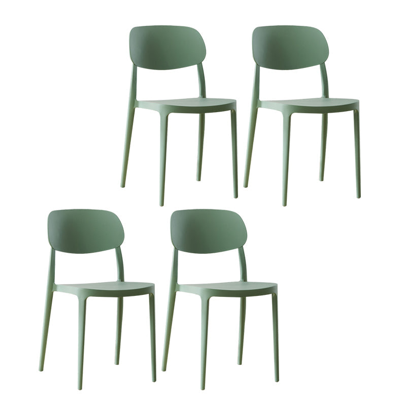 Plastic Scandinavian Living Room Side Chair Matte Finish Open Back Dining Chair Turquoise Plastic & Acrylic 4 Piece Set Clearhalo ' kitchen&dining_furn' 'Dining Chairs' 'Dining Tables & Seating' 'dining_chair' 'furn' 'furn_dining_chair' 'Furniture' 'furniture_dining_chair' 'Kitchen & Dining Furniture' 'kitchen' 4055536