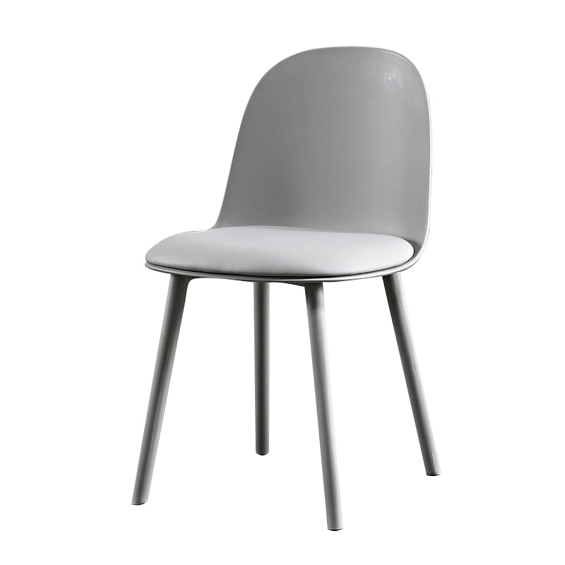 Plastic Scandinavian Dining Room Side Chair Matte Finish Parsons Dining Chair (Set of 4) Clearhalo ' kitchen&dining_furn' 'Dining Chairs' 'Dining Tables & Seating' 'dining_chair' 'furn' 'furn_dining_chair' 'Furniture' 'furniture_dining_chair' 'Kitchen & Dining Furniture' 'kitchen' 4055546