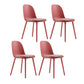 Plastic Scandinavian Dining Room Side Chair Matte Finish Parsons Dining Chair (Set of 4) Rose Red Clearhalo ' kitchen&dining_furn' 'Dining Chairs' 'Dining Tables & Seating' 'dining_chair' 'furn' 'furn_dining_chair' 'Furniture' 'furniture_dining_chair' 'Kitchen & Dining Furniture' 'kitchen' 4055547