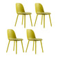 Plastic Scandinavian Dining Room Side Chair Matte Finish Parsons Dining Chair (Set of 4) Yellow Clearhalo ' kitchen&dining_furn' 'Dining Chairs' 'Dining Tables & Seating' 'dining_chair' 'furn' 'furn_dining_chair' 'Furniture' 'furniture_dining_chair' 'Kitchen & Dining Furniture' 'kitchen' 4055551
