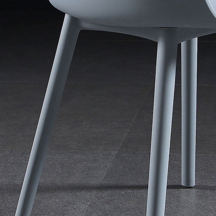 Plastic Scandinavian Dining Room Side Chair Matte Finish Parsons Dining Chair (Set of 4) Clearhalo ' kitchen&dining_furn' 'Dining Chairs' 'Dining Tables & Seating' 'dining_chair' 'furn' 'furn_dining_chair' 'Furniture' 'furniture_dining_chair' 'Kitchen & Dining Furniture' 'kitchen' 4055553