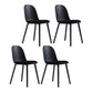 Plastic Scandinavian Dining Room Side Chair Matte Finish Parsons Dining Chair (Set of 4) Black Clearhalo ' kitchen&dining_furn' 'Dining Chairs' 'Dining Tables & Seating' 'dining_chair' 'furn' 'furn_dining_chair' 'Furniture' 'furniture_dining_chair' 'Kitchen & Dining Furniture' 'kitchen' 4055559