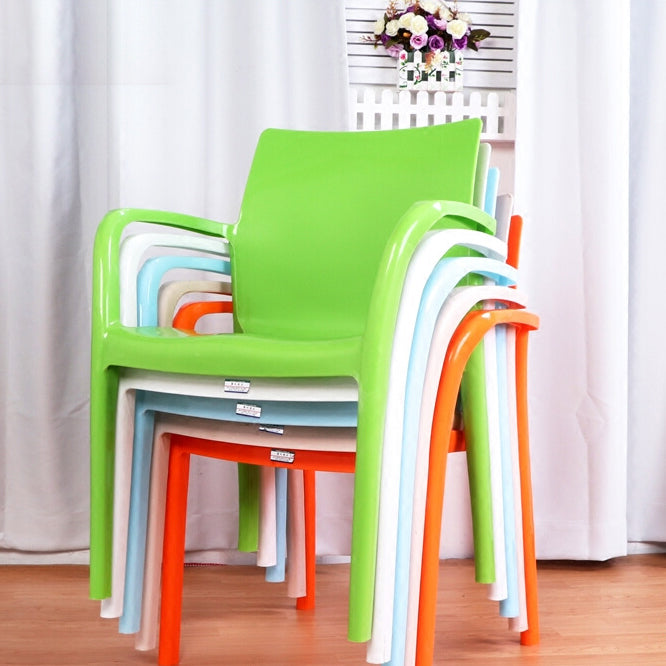 Contemporary Style Kitchen Dining Chairs Stackable Dining Arm Chairs (Set of 4) Clearhalo ' kitchen&dining_furn' 'Dining Chairs' 'Dining Tables & Seating' 'dining_chair' 'furn' 'furn_dining_chair' 'Furniture' 'furniture_dining_chair' 'Kitchen & Dining Furniture' 'kitchen' 4055571