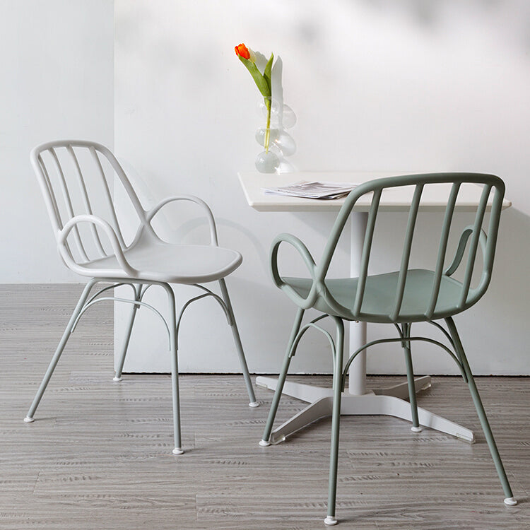 Industrial Style Kitchen Dining Chairs Dining Arm Side Chairs with Metal Legs Clearhalo ' kitchen&dining_furn' 'Dining Chairs' 'Dining Tables & Seating' 'dining_chair' 'furn' 'furn_dining_chair' 'Furniture' 'furniture_dining_chair' 'Kitchen & Dining Furniture' 'kitchen' 4055588