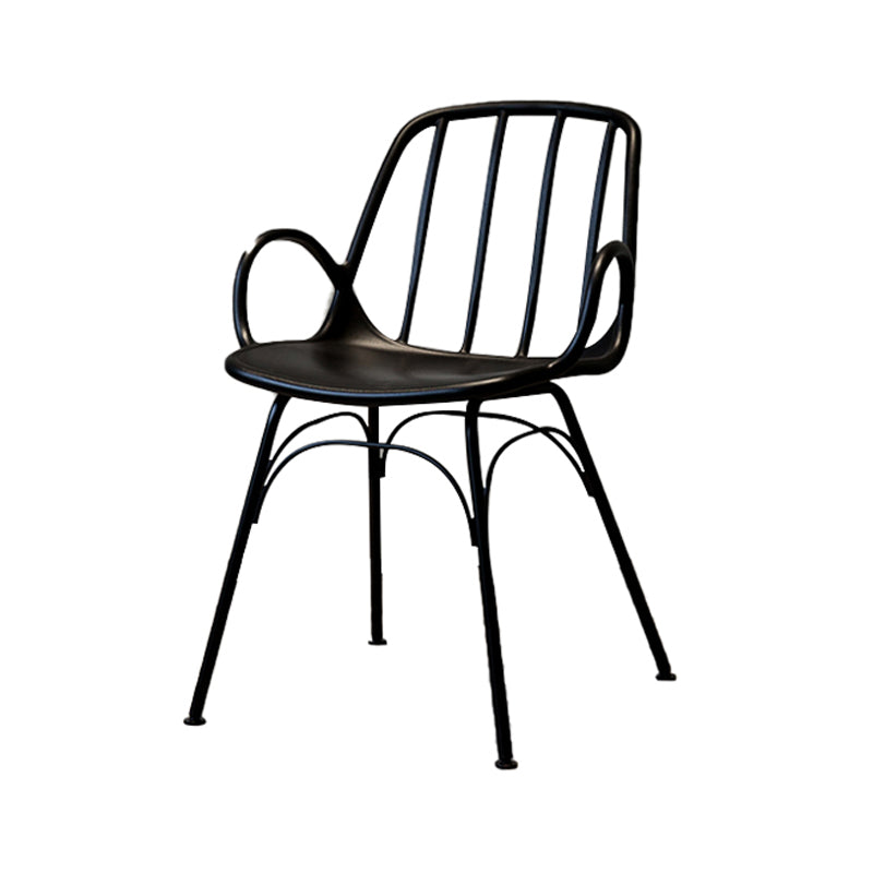 Industrial Style Kitchen Dining Chairs Dining Arm Side Chairs with Metal Legs Clearhalo ' kitchen&dining_furn' 'Dining Chairs' 'Dining Tables & Seating' 'dining_chair' 'furn' 'furn_dining_chair' 'Furniture' 'furniture_dining_chair' 'Kitchen & Dining Furniture' 'kitchen' 4055597