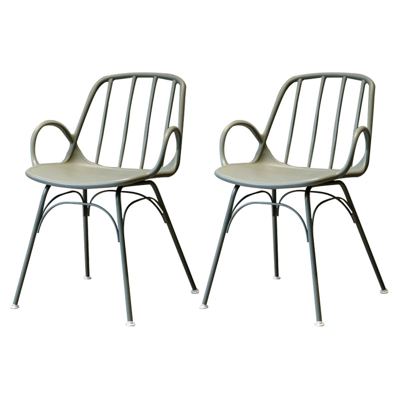 Industrial Style Kitchen Dining Chairs Dining Arm Side Chairs with Metal Legs Green 2 Piece Set Clearhalo ' kitchen&dining_furn' 'Dining Chairs' 'Dining Tables & Seating' 'dining_chair' 'furn' 'furn_dining_chair' 'Furniture' 'furniture_dining_chair' 'Kitchen & Dining Furniture' 'kitchen' 4055607