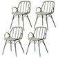 Industrial Style Kitchen Dining Chairs Dining Arm Side Chairs with Metal Legs Green 4 Piece Set Clearhalo ' kitchen&dining_furn' 'Dining Chairs' 'Dining Tables & Seating' 'dining_chair' 'furn' 'furn_dining_chair' 'Furniture' 'furniture_dining_chair' 'Kitchen & Dining Furniture' 'kitchen' 4055608