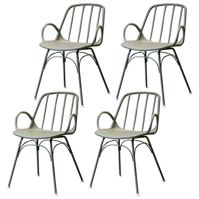 Industrial Style Kitchen Dining Chairs Dining Arm Side Chairs with Metal Legs Green 4 Piece Set Clearhalo ' kitchen&dining_furn' 'Dining Chairs' 'Dining Tables & Seating' 'dining_chair' 'furn' 'furn_dining_chair' 'Furniture' 'furniture_dining_chair' 'Kitchen & Dining Furniture' 'kitchen' 4055608