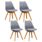 Leather Scandinavian Home Side Chair Matte Finish Parsons Dining Chair (Set of 4) Grey Clearhalo ' kitchen&dining_furn' 'Dining Chairs' 'Dining Tables & Seating' 'dining_chair' 'Furniture' 'furniture_dining_chair' 'Kitchen & Dining Furniture' 'kitchen' 4055613