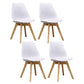 Leather Scandinavian Home Side Chair Matte Finish Parsons Dining Chair (Set of 4) White Clearhalo ' kitchen&dining_furn' 'Dining Chairs' 'Dining Tables & Seating' 'dining_chair' 'Furniture' 'furniture_dining_chair' 'Kitchen & Dining Furniture' 'kitchen' 4055615