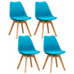 Leather Scandinavian Home Side Chair Matte Finish Parsons Dining Chair (Set of 4) Blue Clearhalo ' kitchen&dining_furn' 'Dining Chairs' 'Dining Tables & Seating' 'dining_chair' 'Furniture' 'furniture_dining_chair' 'Kitchen & Dining Furniture' 'kitchen' 4055623