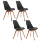Upholstered Scandinavian Conference Room Side Chair Matte Finish Parsons Dining Chairs Black Set of 4 Clearhalo ' kitchen&dining_furn' 'Dining Chairs' 'Dining Tables & Seating' 'dining_chair' 'Furniture' 'furniture_dining_chair' 'Kitchen & Dining Furniture' 'kitchen' 4055633
