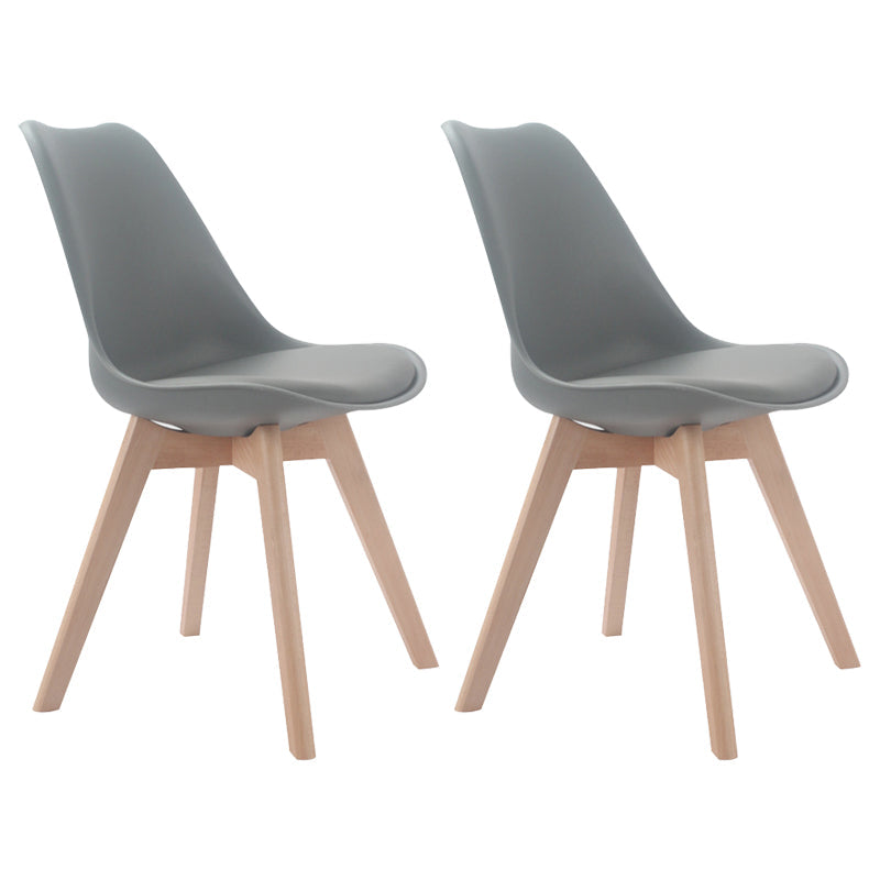 Upholstered Scandinavian Conference Room Side Chair Matte Finish Parsons Dining Chairs Dark Gray Set of 2 Clearhalo ' kitchen&dining_furn' 'Dining Chairs' 'Dining Tables & Seating' 'dining_chair' 'Furniture' 'furniture_dining_chair' 'Kitchen & Dining Furniture' 'kitchen' 4055637