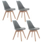 Upholstered Scandinavian Conference Room Side Chair Matte Finish Parsons Dining Chairs Dark Gray Set of 4 Clearhalo ' kitchen&dining_furn' 'Dining Chairs' 'Dining Tables & Seating' 'dining_chair' 'Furniture' 'furniture_dining_chair' 'Kitchen & Dining Furniture' 'kitchen' 4055639