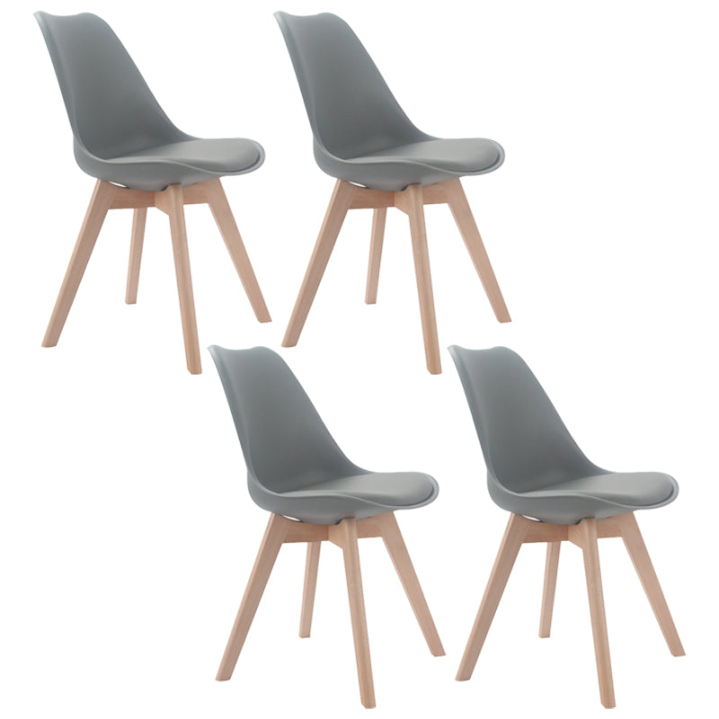 Upholstered Scandinavian Conference Room Side Chair Matte Finish Parsons Dining Chairs Dark Gray Set of 4 Clearhalo ' kitchen&dining_furn' 'Dining Chairs' 'Dining Tables & Seating' 'dining_chair' 'Furniture' 'furniture_dining_chair' 'Kitchen & Dining Furniture' 'kitchen' 4055639