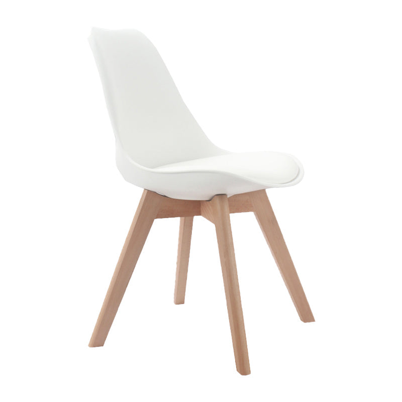 Upholstered Scandinavian Conference Room Side Chair Matte Finish Parsons Dining Chairs White 1 Piece Clearhalo ' kitchen&dining_furn' 'Dining Chairs' 'Dining Tables & Seating' 'dining_chair' 'Furniture' 'furniture_dining_chair' 'Kitchen & Dining Furniture' 'kitchen' 4055647