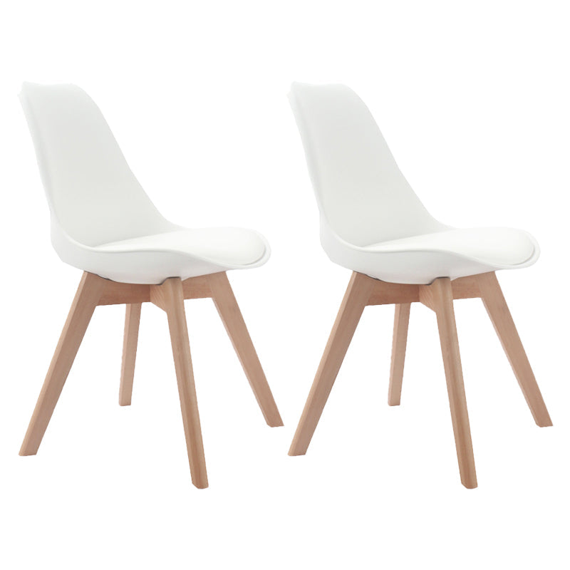 Upholstered Scandinavian Conference Room Side Chair Matte Finish Parsons Dining Chairs White Set of 2 Clearhalo ' kitchen&dining_furn' 'Dining Chairs' 'Dining Tables & Seating' 'dining_chair' 'Furniture' 'furniture_dining_chair' 'Kitchen & Dining Furniture' 'kitchen' 4055648