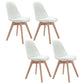 Upholstered Scandinavian Conference Room Side Chair Matte Finish Parsons Dining Chairs Ivory Set of 4 Clearhalo ' kitchen&dining_furn' 'Dining Chairs' 'Dining Tables & Seating' 'dining_chair' 'Furniture' 'furniture_dining_chair' 'Kitchen & Dining Furniture' 'kitchen' 4055652