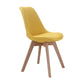 Upholstered Scandinavian Conference Room Side Chair Matte Finish Parsons Dining Chairs Yellow 1 Piece Clearhalo ' kitchen&dining_furn' 'Dining Chairs' 'Dining Tables & Seating' 'dining_chair' 'Furniture' 'furniture_dining_chair' 'Kitchen & Dining Furniture' 'kitchen' 4055653