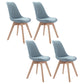 Upholstered Scandinavian Conference Room Side Chair Matte Finish Parsons Dining Chairs Blue Set of 4 Clearhalo ' kitchen&dining_furn' 'Dining Chairs' 'Dining Tables & Seating' 'dining_chair' 'Furniture' 'furniture_dining_chair' 'Kitchen & Dining Furniture' 'kitchen' 4055658