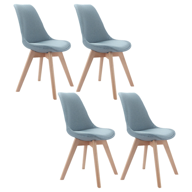 Upholstered Scandinavian Conference Room Side Chair Matte Finish Parsons Dining Chairs Blue Set of 4 Clearhalo ' kitchen&dining_furn' 'Dining Chairs' 'Dining Tables & Seating' 'dining_chair' 'Furniture' 'furniture_dining_chair' 'Kitchen & Dining Furniture' 'kitchen' 4055658