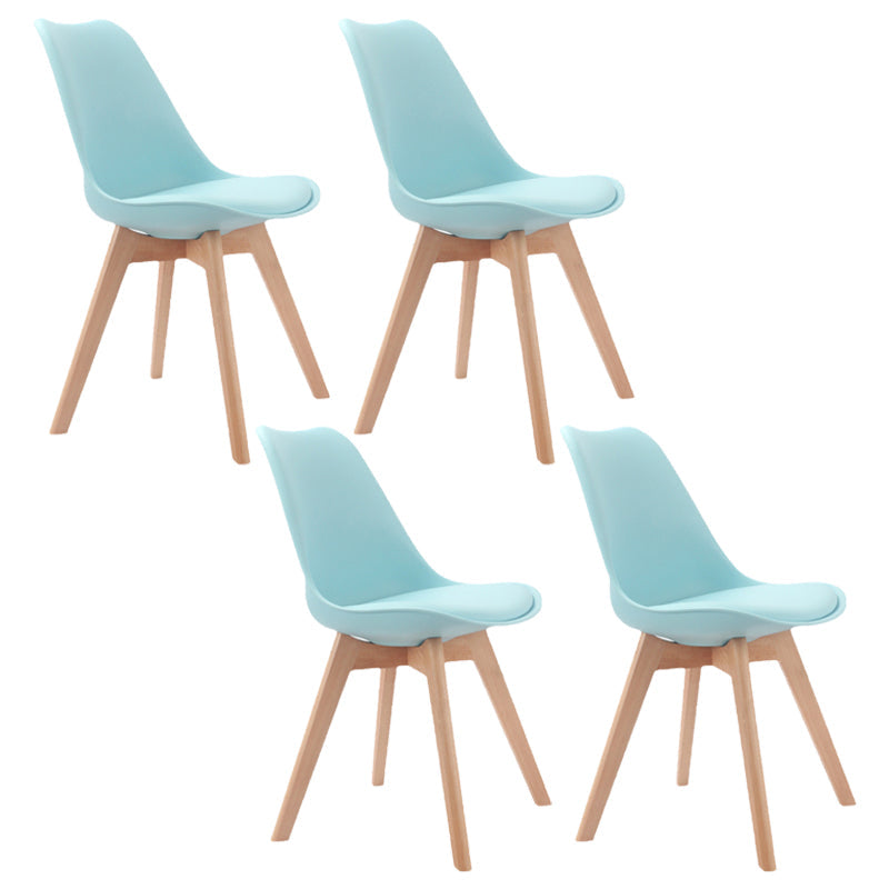 Upholstered Scandinavian Conference Room Side Chair Matte Finish Parsons Dining Chairs Light Blue Set of 4 Clearhalo ' kitchen&dining_furn' 'Dining Chairs' 'Dining Tables & Seating' 'dining_chair' 'Furniture' 'furniture_dining_chair' 'Kitchen & Dining Furniture' 'kitchen' 4055661