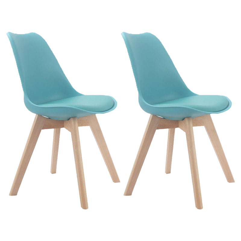 Upholstered Scandinavian Conference Room Side Chair Matte Finish Parsons Dining Chairs Sky Blue Set of 2 Clearhalo ' kitchen&dining_furn' 'Dining Chairs' 'Dining Tables & Seating' 'dining_chair' 'Furniture' 'furniture_dining_chair' 'Kitchen & Dining Furniture' 'kitchen' 4055663