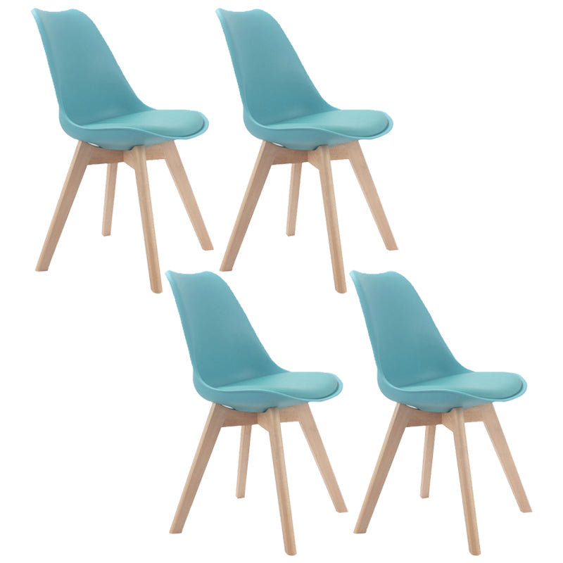 Upholstered Scandinavian Conference Room Side Chair Matte Finish Parsons Dining Chairs Sky Blue Set of 4 Clearhalo ' kitchen&dining_furn' 'Dining Chairs' 'Dining Tables & Seating' 'dining_chair' 'Furniture' 'furniture_dining_chair' 'Kitchen & Dining Furniture' 'kitchen' 4055664