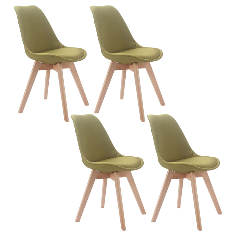 Upholstered Scandinavian Conference Room Side Chair Matte Finish Parsons Dining Chairs Green Set of 4 Clearhalo ' kitchen&dining_furn' 'Dining Chairs' 'Dining Tables & Seating' 'dining_chair' 'Furniture' 'furniture_dining_chair' 'Kitchen & Dining Furniture' 'kitchen' 4055667