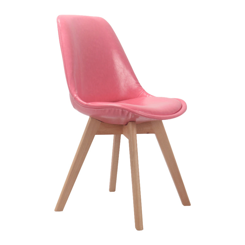 Upholstered Scandinavian Conference Room Side Chair Matte Finish Parsons Dining Chairs Rose Red 1 Piece Clearhalo ' kitchen&dining_furn' 'Dining Chairs' 'Dining Tables & Seating' 'dining_chair' 'Furniture' 'furniture_dining_chair' 'Kitchen & Dining Furniture' 'kitchen' 4055668