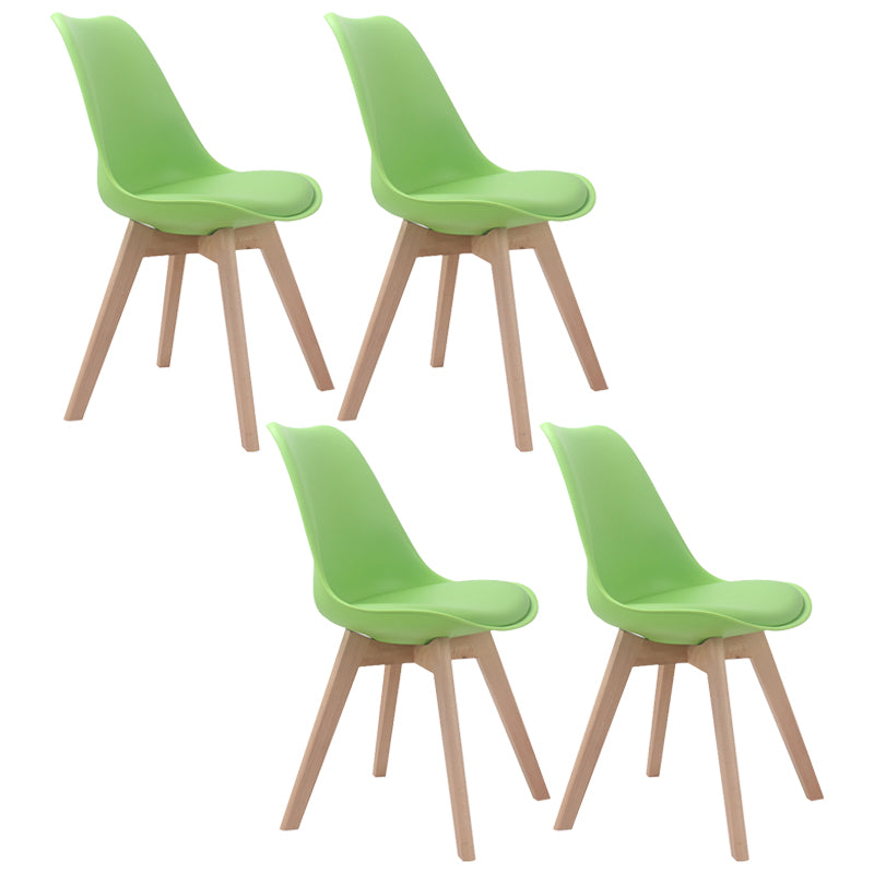 Upholstered Scandinavian Conference Room Side Chair Matte Finish Parsons Dining Chairs Light Green Set of 4 Clearhalo ' kitchen&dining_furn' 'Dining Chairs' 'Dining Tables & Seating' 'dining_chair' 'Furniture' 'furniture_dining_chair' 'Kitchen & Dining Furniture' 'kitchen' 4055673