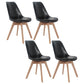 Upholstered Scandinavian Conference Room Side Chair Matte Finish Parsons Dining Chairs Gloss Black Set of 4 Clearhalo ' kitchen&dining_furn' 'Dining Chairs' 'Dining Tables & Seating' 'dining_chair' 'Furniture' 'furniture_dining_chair' 'Kitchen & Dining Furniture' 'kitchen' 4055676