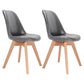 Upholstered Scandinavian Conference Room Side Chair Matte Finish Parsons Dining Chairs Smoke Gray Set of 2 Clearhalo ' kitchen&dining_furn' 'Dining Chairs' 'Dining Tables & Seating' 'dining_chair' 'Furniture' 'furniture_dining_chair' 'Kitchen & Dining Furniture' 'kitchen' 4055681