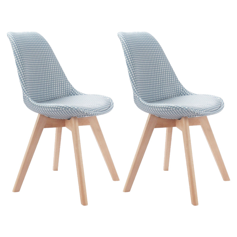 Upholstered Scandinavian Conference Room Side Chair Matte Finish Parsons Dining Chairs Blue-White Set of 2 Clearhalo ' kitchen&dining_furn' 'Dining Chairs' 'Dining Tables & Seating' 'dining_chair' 'Furniture' 'furniture_dining_chair' 'Kitchen & Dining Furniture' 'kitchen' 4055684