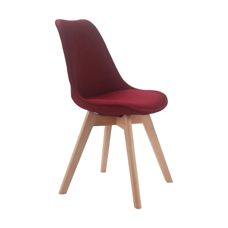 Upholstered Scandinavian Conference Room Side Chair Matte Finish Parsons Dining Chairs Burgundy 1 Piece Clearhalo ' kitchen&dining_furn' 'Dining Chairs' 'Dining Tables & Seating' 'dining_chair' 'Furniture' 'furniture_dining_chair' 'Kitchen & Dining Furniture' 'kitchen' 4055689