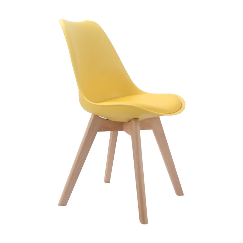 Upholstered Scandinavian Conference Room Side Chair Matte Finish Parsons Dining Chairs Lemon Yellow 1 Piece Clearhalo ' kitchen&dining_furn' 'Dining Chairs' 'Dining Tables & Seating' 'dining_chair' 'Furniture' 'furniture_dining_chair' 'Kitchen & Dining Furniture' 'kitchen' 4055692