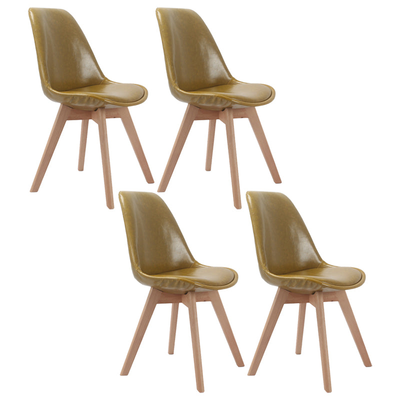 Upholstered Scandinavian Conference Room Side Chair Matte Finish Parsons Dining Chairs Apricot Set of 4 Clearhalo ' kitchen&dining_furn' 'Dining Chairs' 'Dining Tables & Seating' 'dining_chair' 'Furniture' 'furniture_dining_chair' 'Kitchen & Dining Furniture' 'kitchen' 4055700